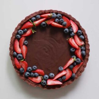 chocolate ganache shortbread tart