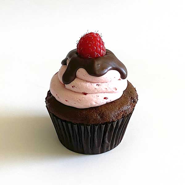 Chocolate raspberry cupcakes