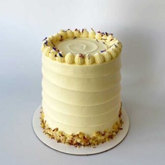 passion fruit hazelnut cake