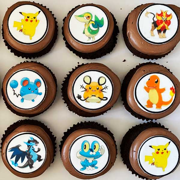 Pokemon Edible Image Cupcakes