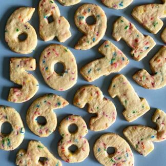 Funfetti Shortbread Number Letter Cookie