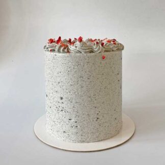 Black Sesame Strawberry Cake