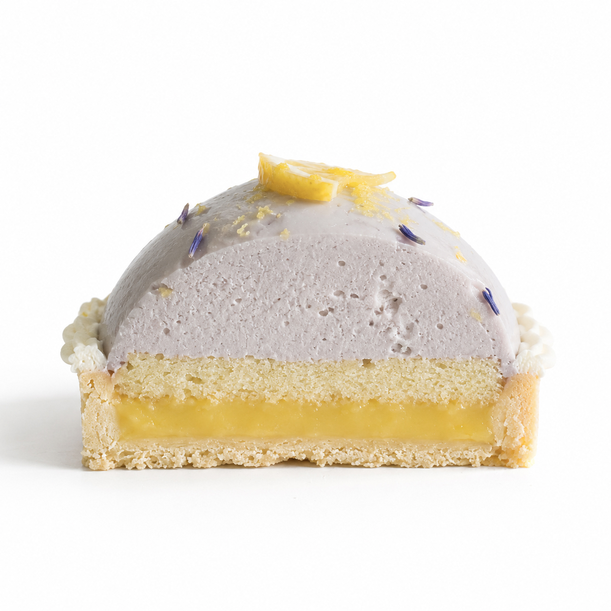 Lemon lavender tart