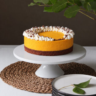 Pumpkin mousse chocolate cake